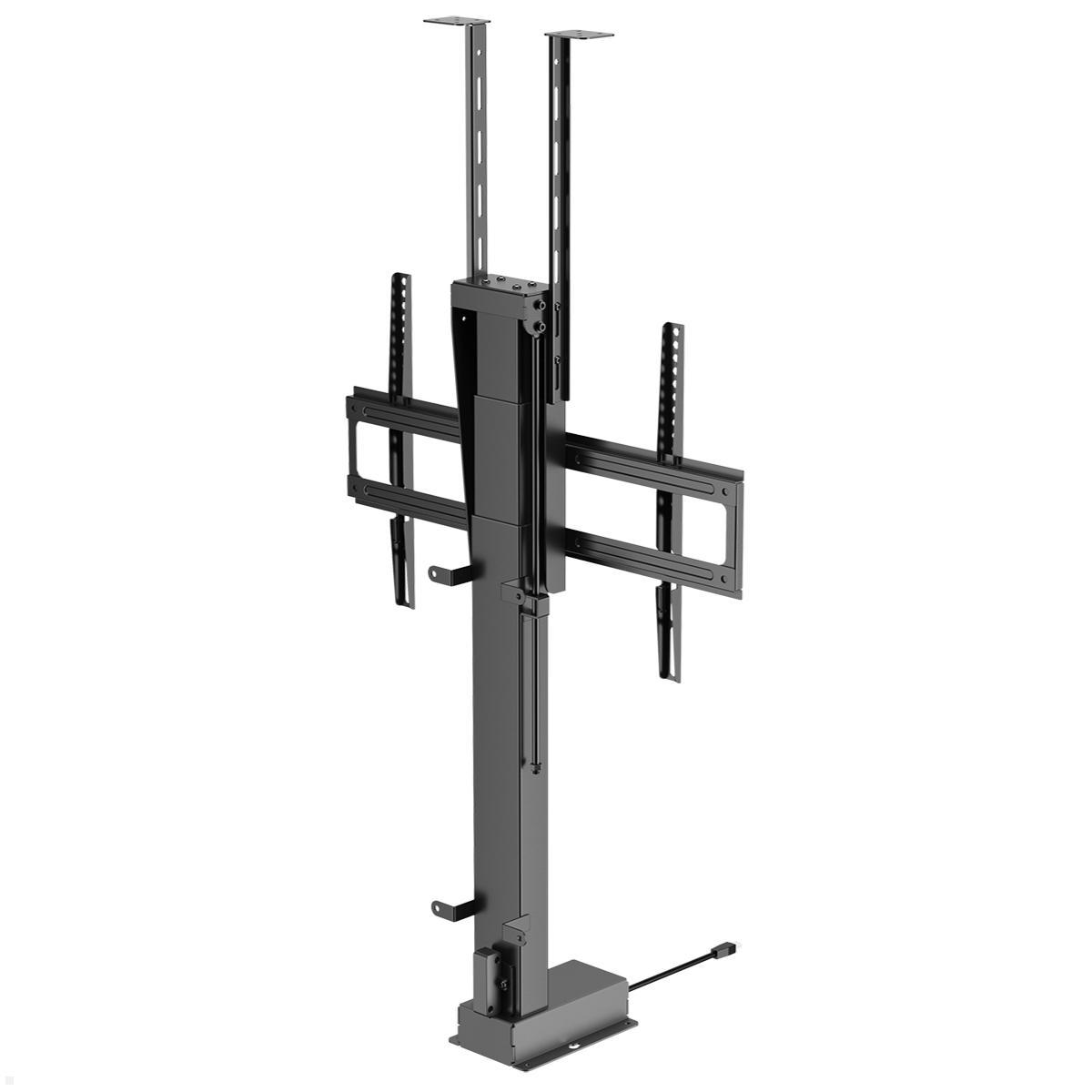 MonLines MLS037B Einbau TV Lift 37-65 Zoll, 900 mm Hub, schwarz, Rückansicht