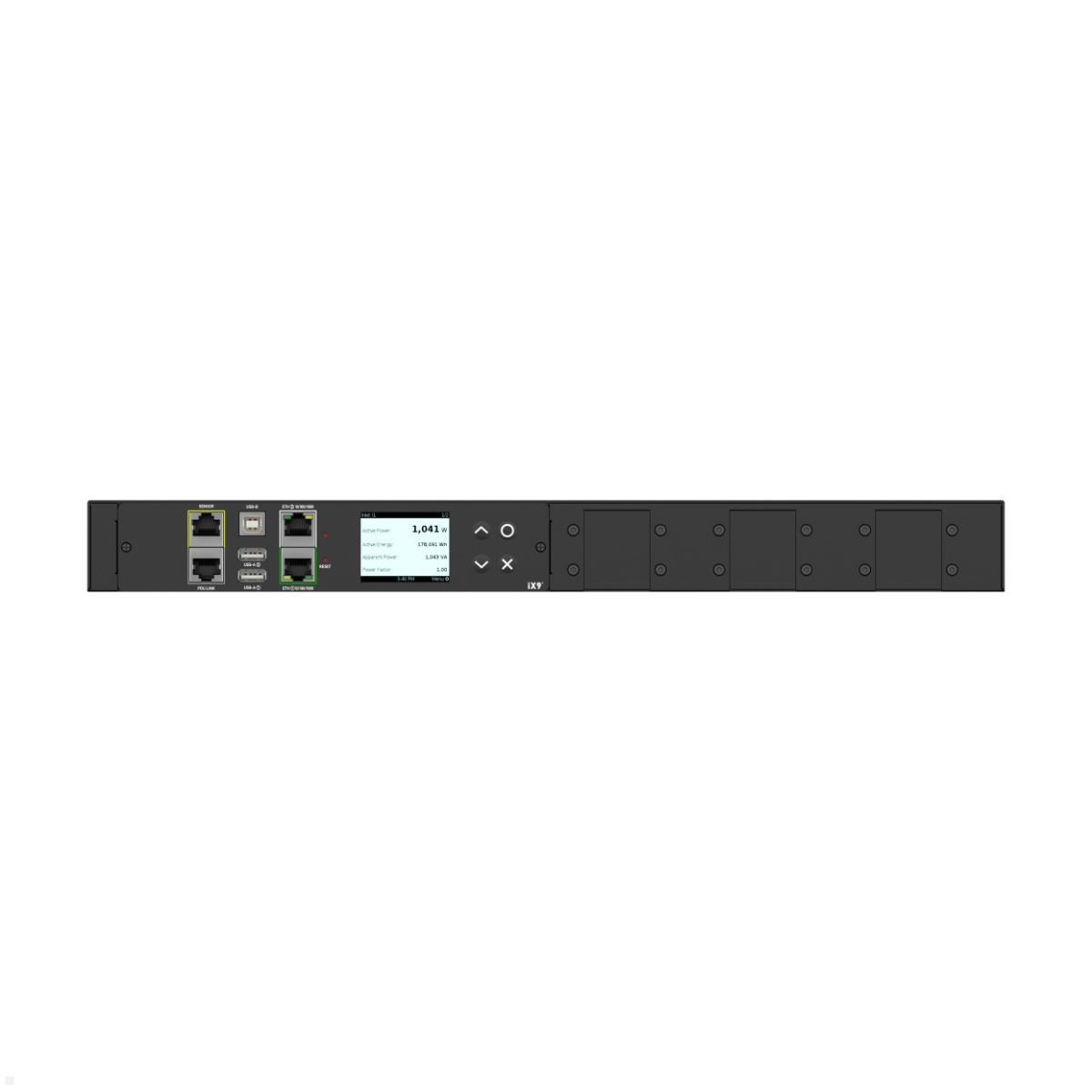 Legrand Raritan iX Rack-PDU 1U mit 12xC13 / 4xHDOT Cx, 1-phasig 100-240V 20A, Input Metered, SecureLock (PX4-1256CR-C8E8A0), SecureLock Steckerverriegelung