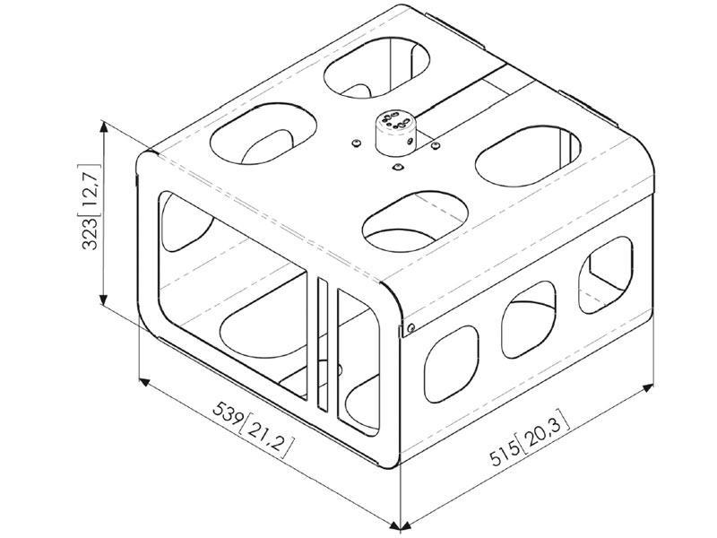 Vogels PPA 320 Diebstahlschutzgehäuse für Beamer, Skizze Vogels PPA 320 Diebstahlschutzgehäuse für Beamer, Skizze