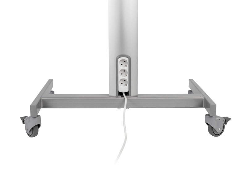 SMS Flatscreen FH MT 1150  mobiler Monitorständer silber (PL031021EU-P0) inkl. Steckdosenleiste