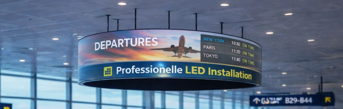 LED Videowall - Sonderanfertigung, individuelle Halterung