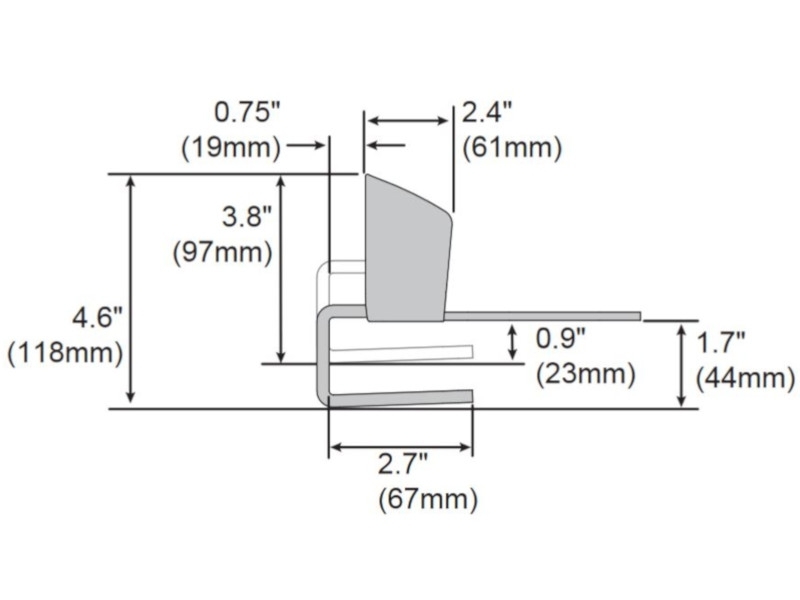 Ergotron Zubehör Tischklemme für HX Arme (98-122) Maße