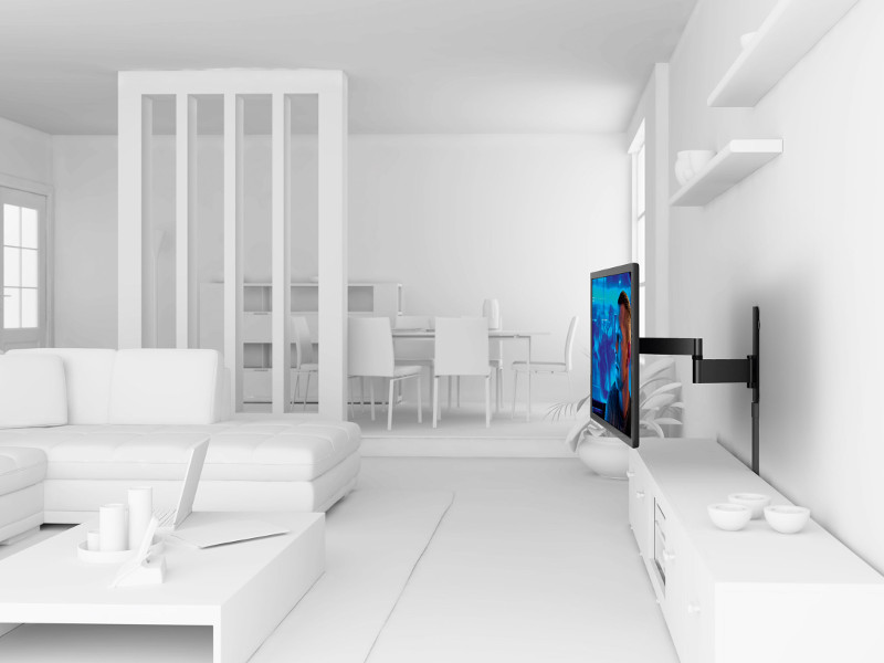 Vogel's WALL 3345 TV Wandhalterung schwenkbar 40"-65", schwarz Anwendungsbeispiel