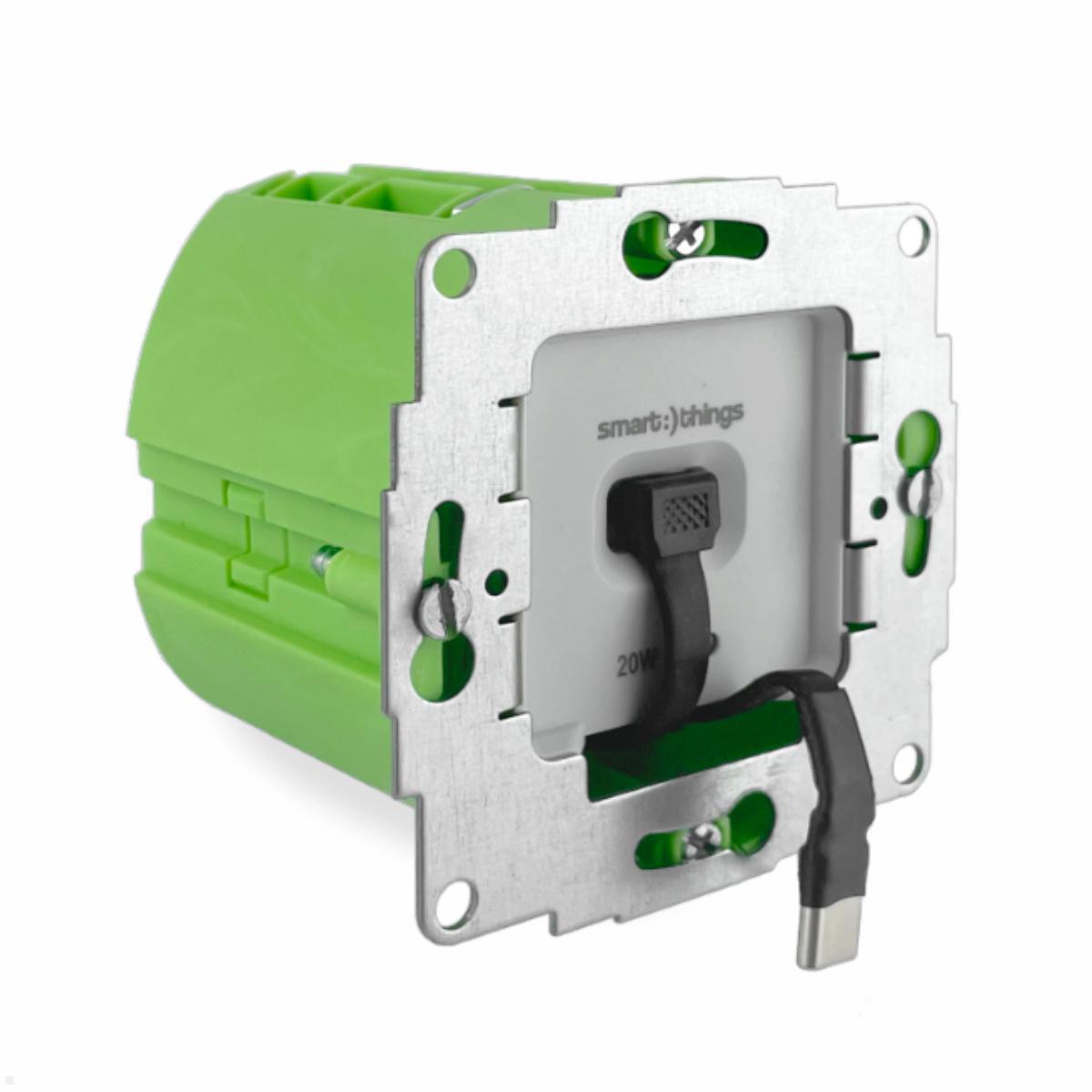 smart things sCharge 20W Unterputz Netzteil sC20-EU C mit USB-C/C Kabel