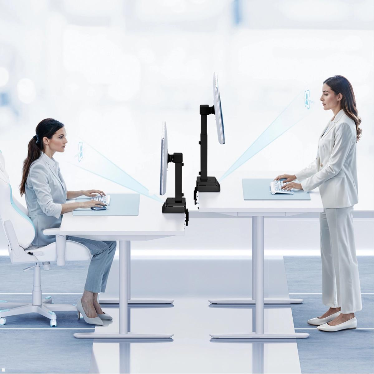MonLines MTH021B dual Monitor Tischhalterung elektrisch 17 - 27 Zoll, schwarz, Anwendung MonLines MTH021B dual Monitor Tischhalterung elektrisch 17 - 27 Zoll, schwarz, Anwendung