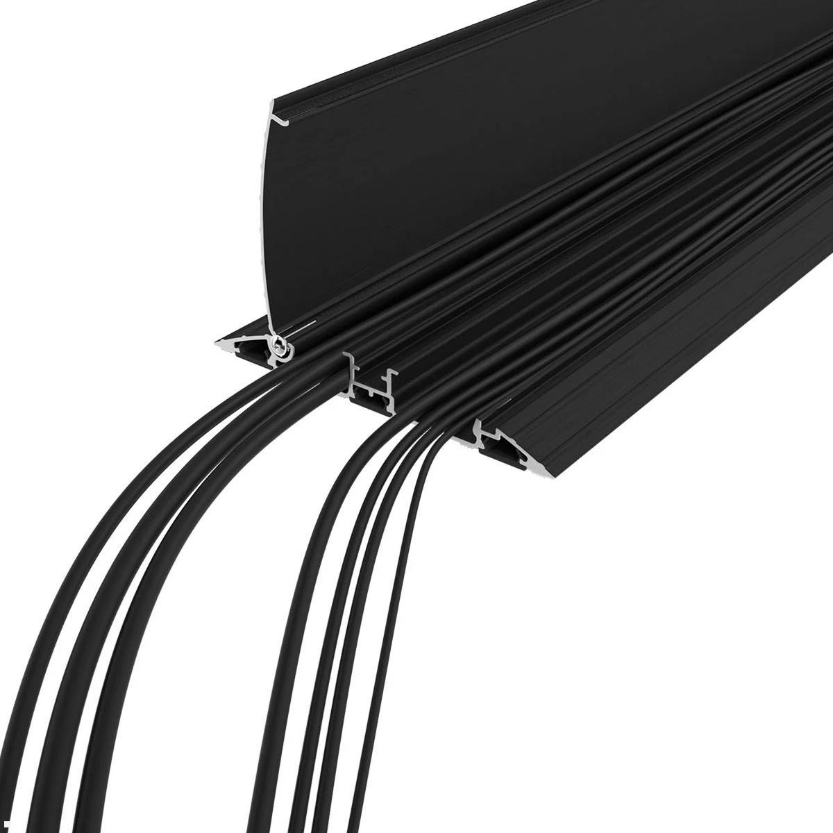 Dataflex Addit Kabelbrücke aufklappbar gerade 180 cm (31.433), Ansicht Klappe Dataflex Addit Kabelbrücke aufklappbar gerade 180 cm (31.433), Ansicht Klappe