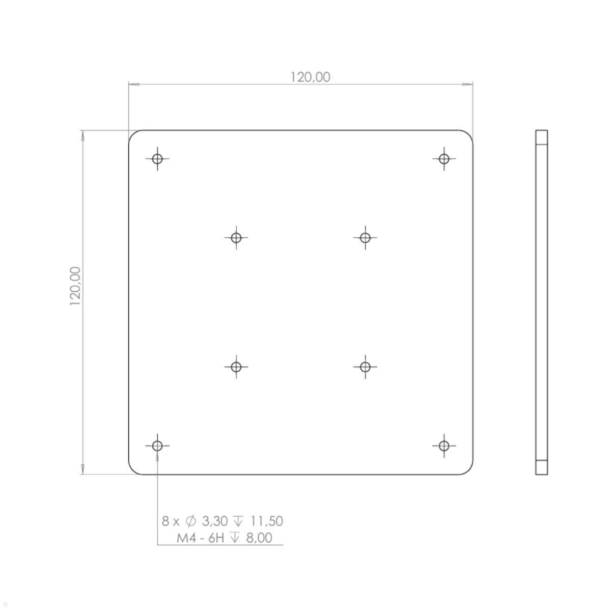 Novus Zubehör MY tab Tablet Halterung an VESA (911+4005+100),anthrazit, Klemmweite