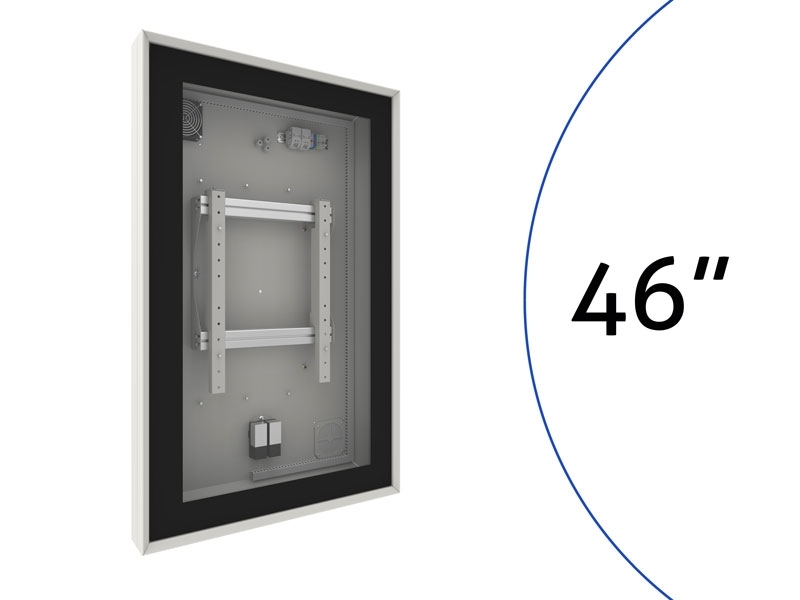 SmartMetals Outdoor Gehäuse Wandhalter für Display 46 Zoll Hochformat