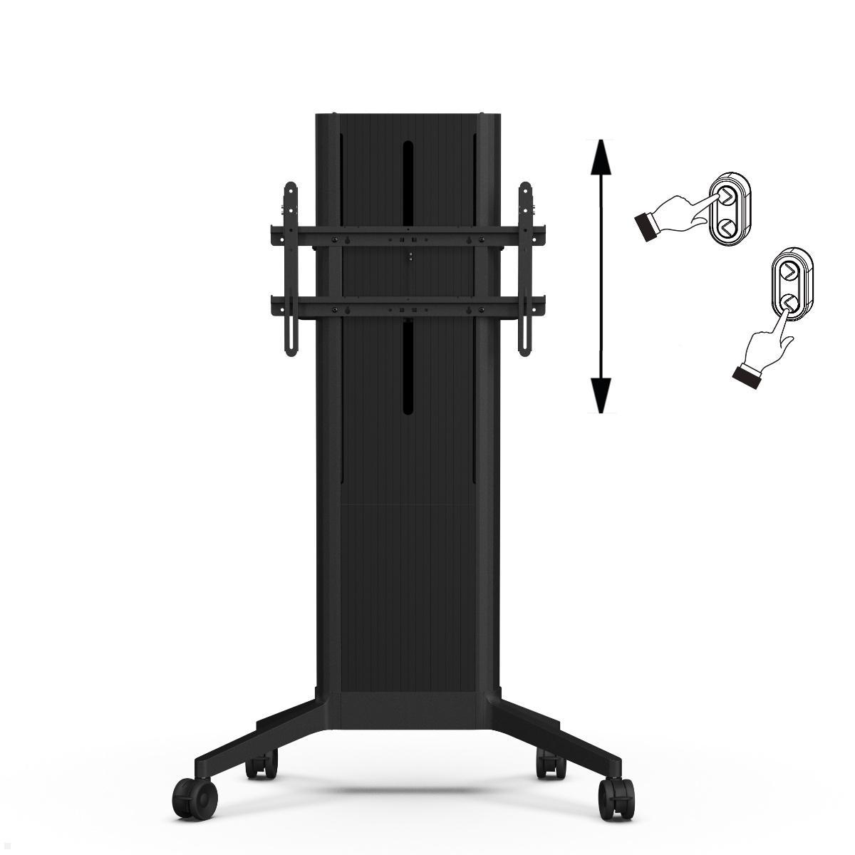 SMS EVER350 mobiler elektrischer TV Ständer 86 Zoll, MDF Cover schwarz (16-005-1E-M) SMS EVER350 mobiler elektrischer TV Ständer 86 Zoll, MDF Cover schwarz (16-005-1E-M)