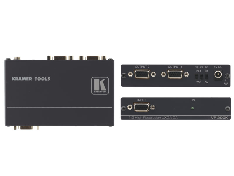 Kramer VP-200K 1:2 VGA XGA UXGA Distribution Amplifier Kramer VP-200K 1:2 VGA XGA UXGA Distribution Amplifier