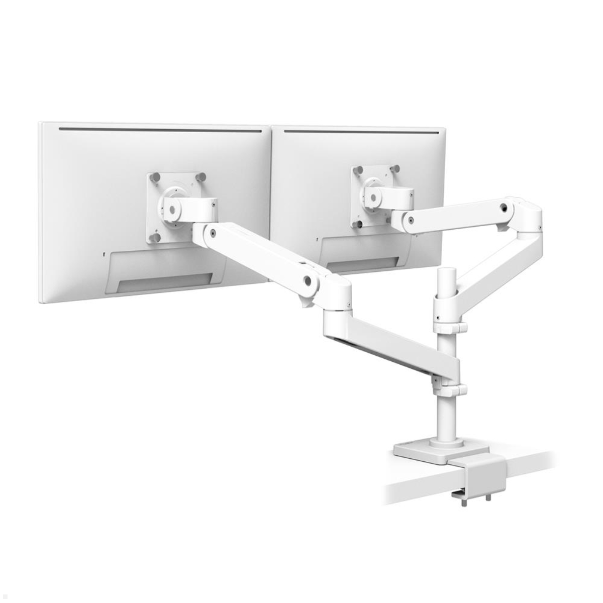 Ergotron LX Pro dual Monitor Tischhalterung mit C-Klemme, hohe Säule Weiß