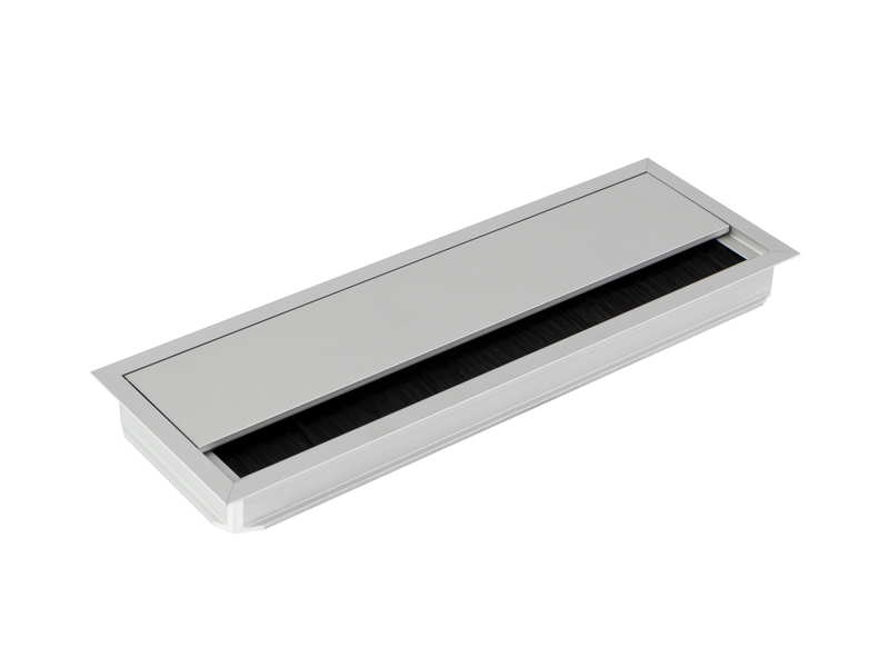 TecLines TKD007 Kabeldurchführung 110x320mm, silber/schwarz TecLines TKD007 Kabeldurchführung 110x320mm, silber/schwarz