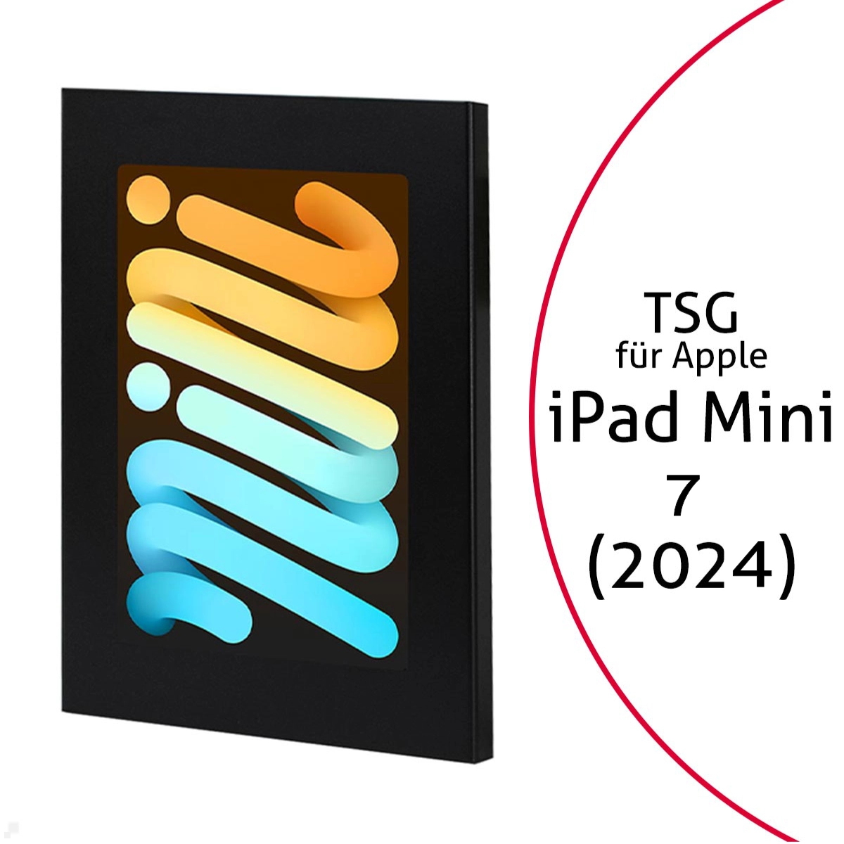 TabLines TSG110B Schutzgehäuse für Apple iPad Mini 7 (A17 Pro), schwarz