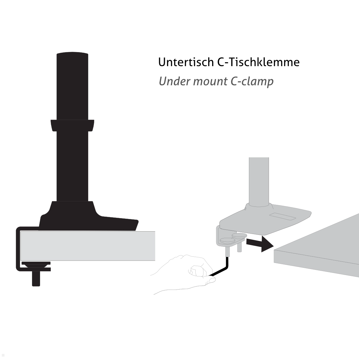 size of lip needed for c-clamp monitor mount MOUNTUP Dual 13"-39" Monitors, Adjustable Gas Spring Double Monitor Arms with Clamp/Grommet Mounting Base (MU7006) Installation is intended to integrate with compatible Ergotron hardware New desk doesnt have enough
