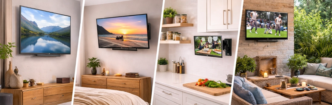 TV Wandhalterung für Wohnzimmer, Schlafzimmer, Outdoor