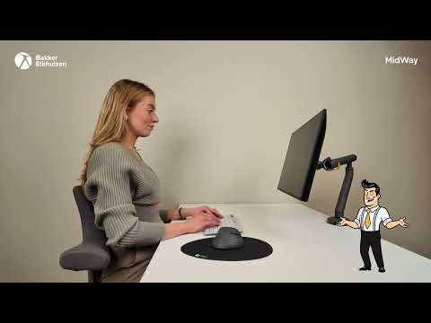 BakkerElkhuizen Ergonomic Mouse MidWay 3-Mode Vertical Mouse Right-Handed (BNEMW3MVMR)