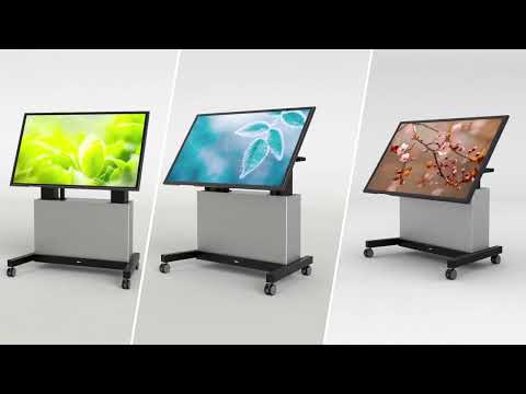 Vogel's PFTE 7121 electric touch table on castors with cabinet